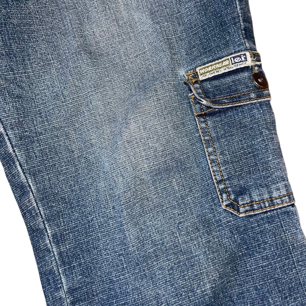 Vintage Y2K Cropped Jeans 9 Low Rise Cargo Retro LEI Denim Flap Pockets - Picture 5 of 11